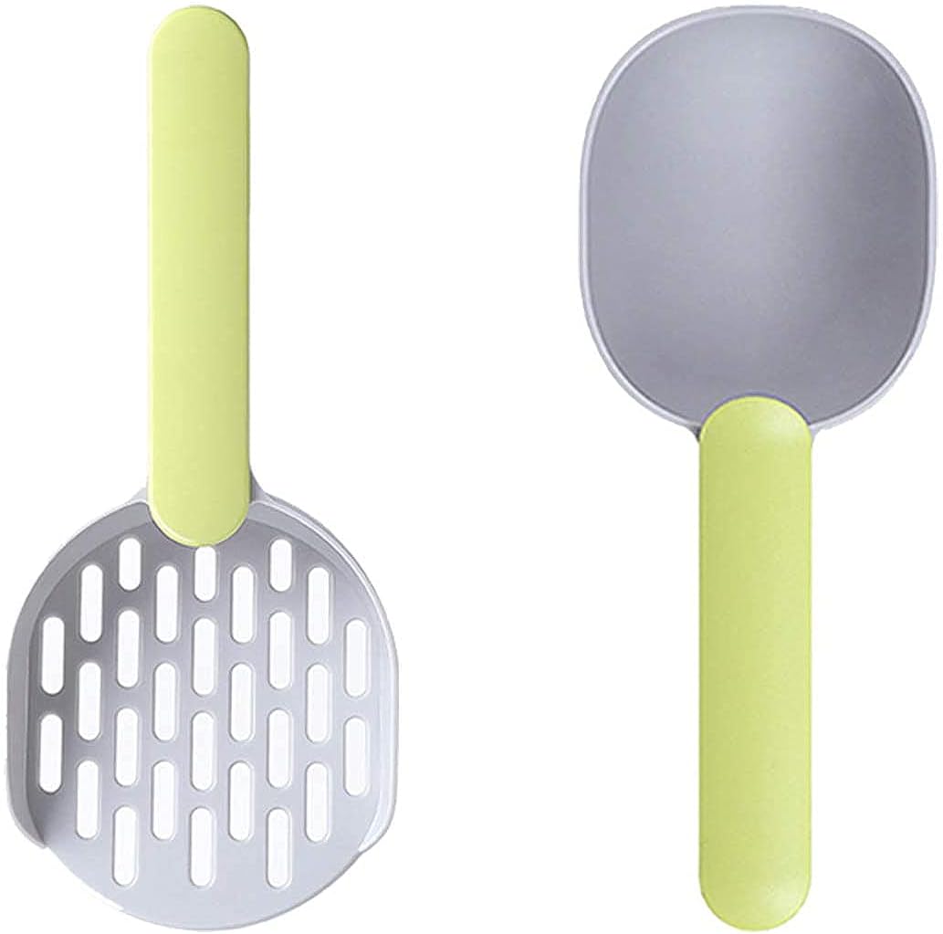 Pack of Cat Food Scoop+Litter Scoop,Pet Supplies Dog Food Spoon Cat Food Shovel Multi-Function Scoop,Cat Litter Scoop Shovel Pet Supplies Cleaner Tool