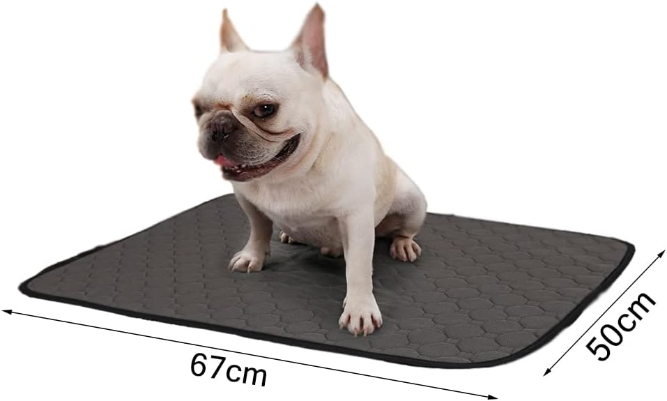 Reusable Dog Pee Pad, 67*100cm Washable Puppy Training Mat, 4-Layer Waterproof Non-Slip Breathable Super Absorbent Pads For Dog and Cat