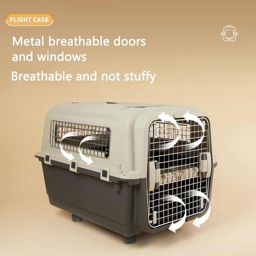 Two-Door Pet Carrier,Hard-Sided Dog Carrier,Breathable and Safe,Easy Assembly,Cat Carriers for Small Medium Large Rabbits Cats and Dogs