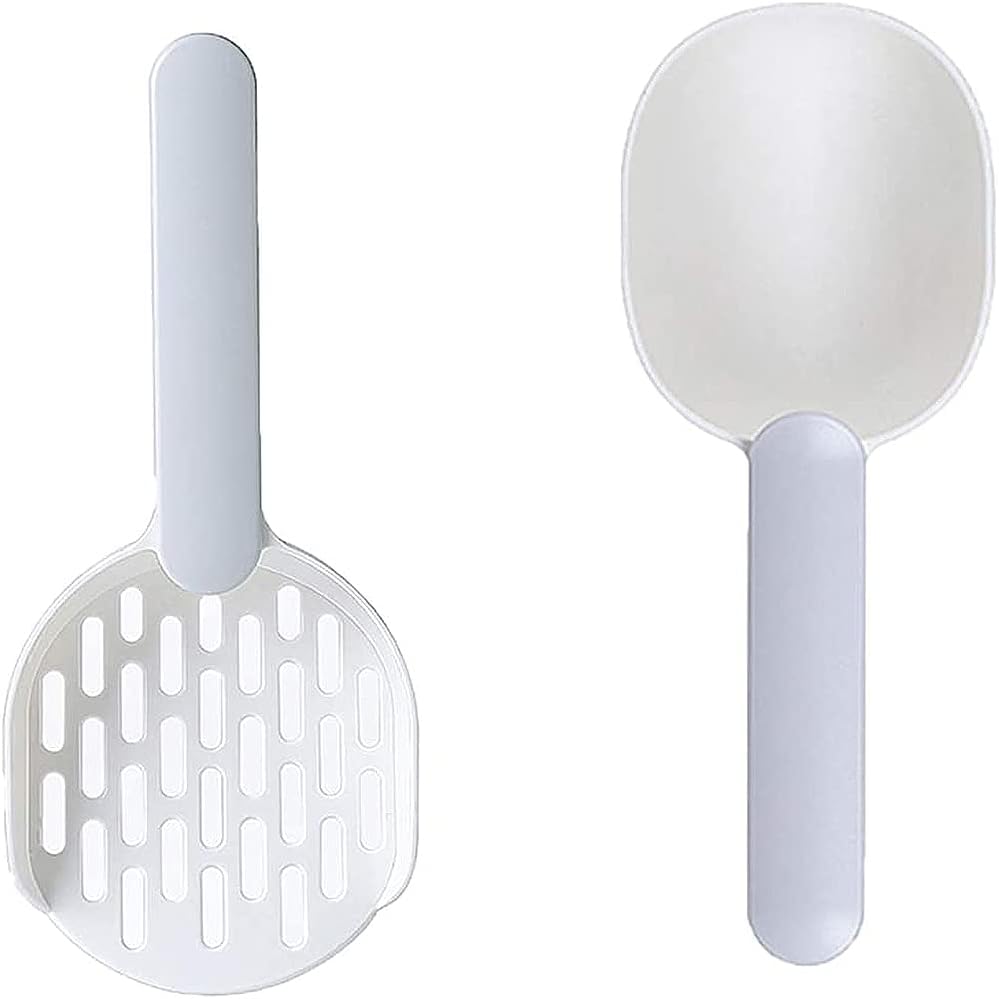 Pack of Cat Food Scoop+Litter Scoop,Pet Supplies Dog Food Spoon Cat Food Shovel Multi-Function Scoop,Cat Litter Scoop Shovel Pet Supplies Cleaner Tool