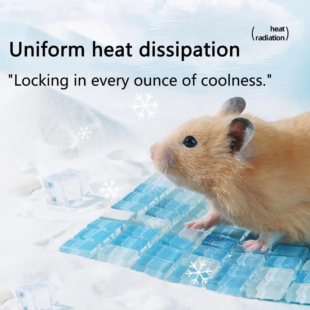 Hamster Cooling Pad, Ceramic Crystal Cooling Plate Pet Cooling Mat, Anti-bite Easy to Clean Ice Pad for Hamsters Rabbits and Other Small Pets Pets971.com