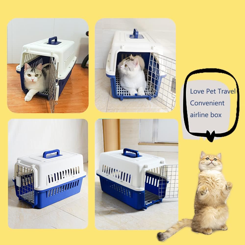 Two-Door Pet Carrier,Hard-Sided Dog Carrier,Breathable and Safe,Easy Assembly,Cat Carriers for Small Medium Large Rabbits Cats and Dogs