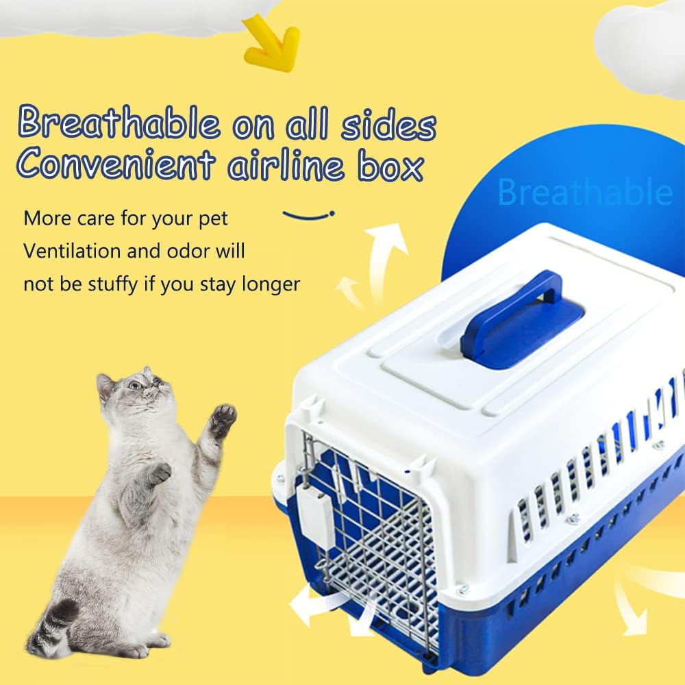 Two-Door Pet Carrier,Hard-Sided Dog Carrier,Breathable and Safe,Easy Assembly,Cat Carriers for Small Medium Large Rabbits Cats and Dogs