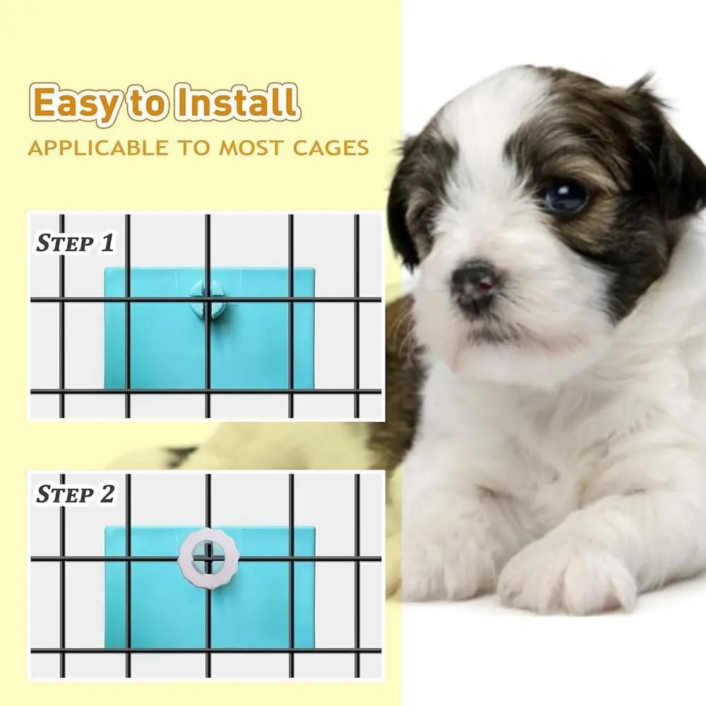 Rabbit Food Bowl, Anti Bite and Tip Guinea Pig Food Bowl, Rabbit Cage Accessories Hanging Food Dispenser (Pink) Pets971.com