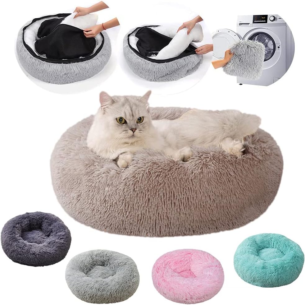 Cat Beds for Indoor Cats,Plush Pet Bed,Cat Sleeping Bed,Machine Washable Dog Bed,Snooze Sleeping Cozy Kitty Teddy Kennel,for Small Medium Large Pets