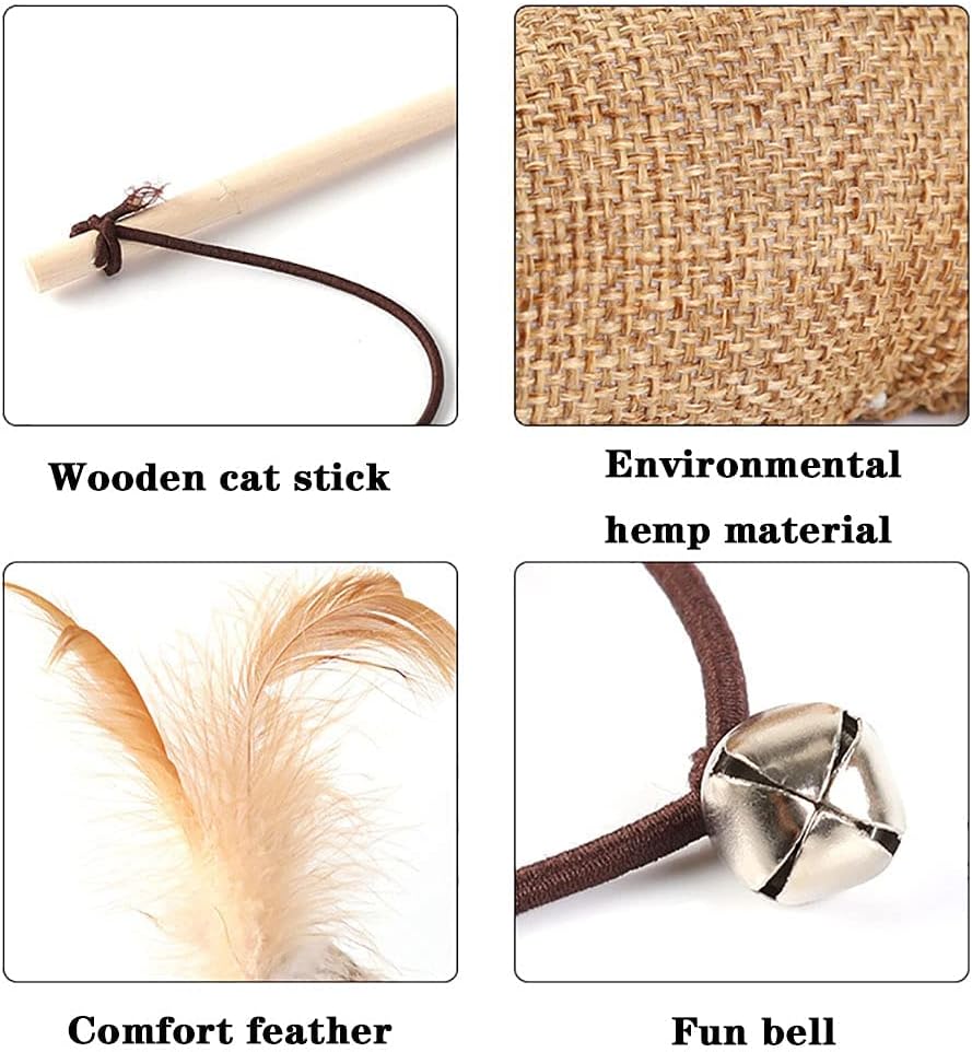 7-pcs Cat Feather Toy Set