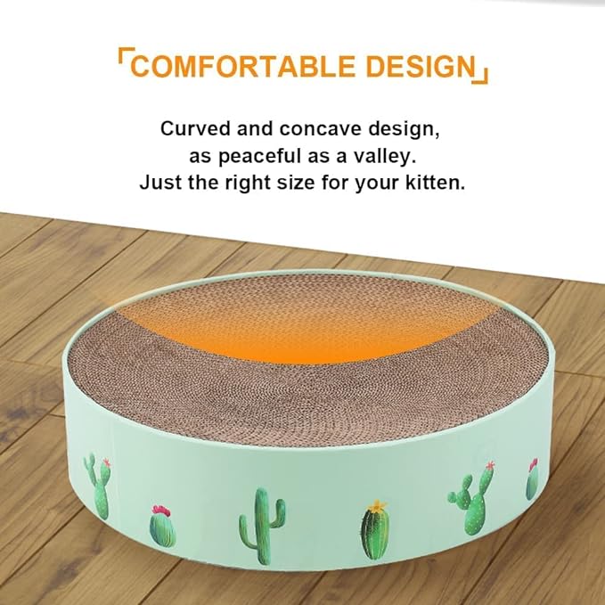 Cat Scratcher Round Size 41 * 41 * 10cm (Green)