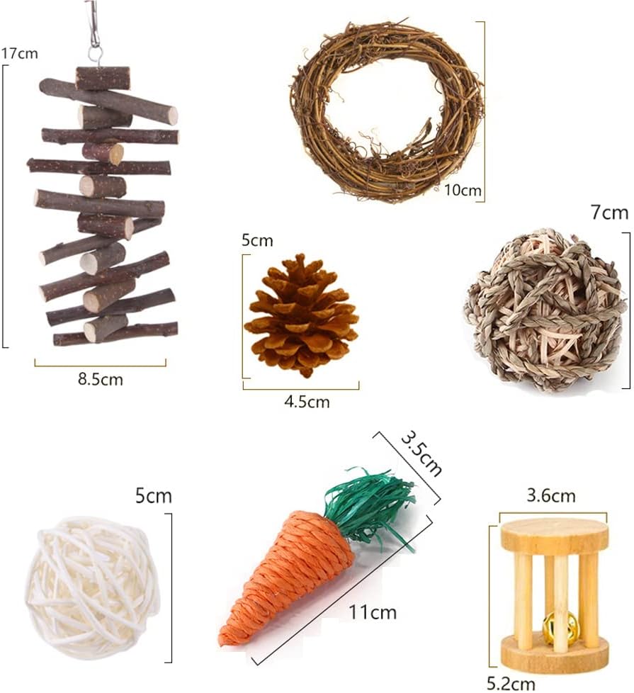مجموعة ألعاب مضغ الهامستر، نفق مرح للهامستر، مجموعة حيوانات صغيرة من ألعاب أنشطة مصنوعة من خشب التفاح، ملحقات الهامستر، ألعاب لخنازير غينيا، الأرانب، الشنشيلة، النمس، الجرذان