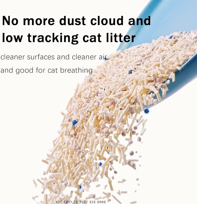 Flushable Cat Litter 2.5kg, Mixed Anti-Odor Clumping Cat Litter Pellets, Low Dust Super Absorbent Litter, Plant Degradable, Low Tracking (Mixed Cat Litter)