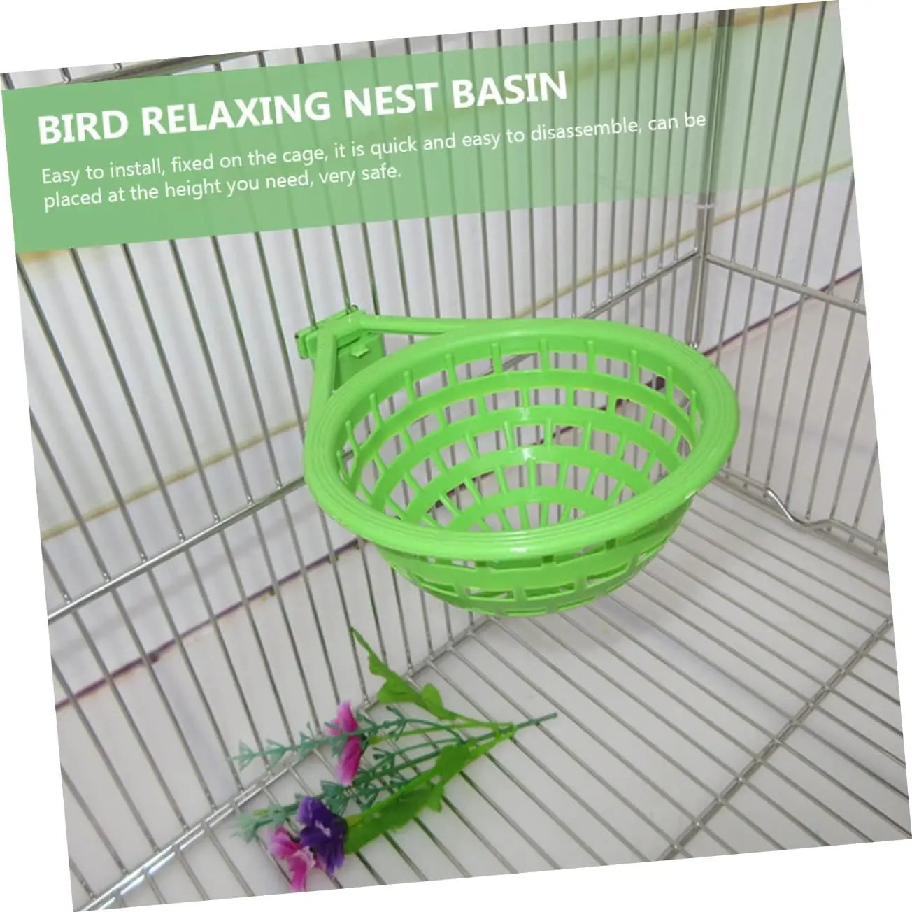 Plastic Bird Nest for Small Birds like Canary & Finches Pets971.com