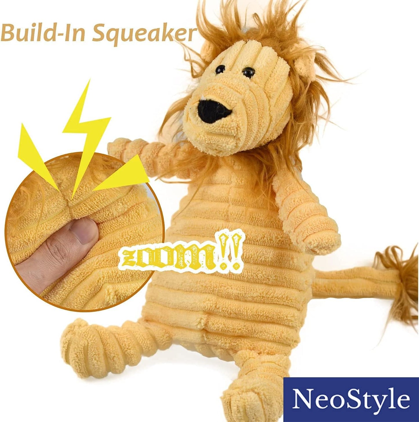 Dog Toys,Plush Corduroy Durable Dog Toy,Squeaky Plush Toys,Puzzle Toy for Dogs,Molar Training Toy,Funny Chew Durable Interactive Cotton Toys,Large Dog Teething Toys