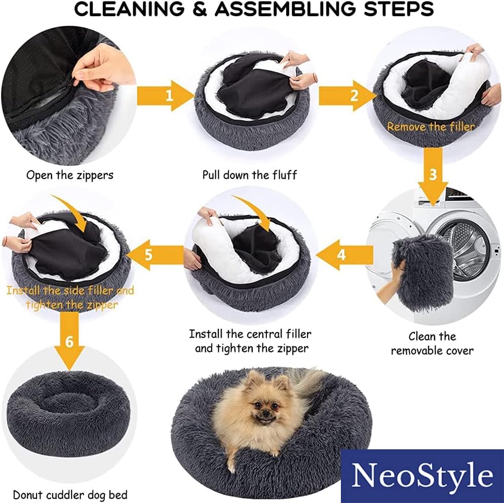 Cat Beds for Indoor Cats,Plush Pet Bed,Cat Sleeping Bed,Machine Washable Dog Bed,Snooze Sleeping Cozy Kitty Teddy Kennel,for Small Medium Large Pets