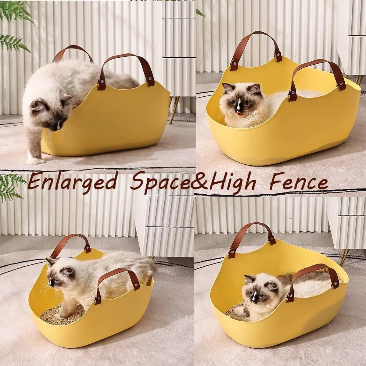 2 in 1 Portable Cat Litter Box, Large Cat Travel Carrier with Litter Box,Cat Toilet for Medium Cats & Kitties to Road Trip, Camping, Hiking, or Hotel Pets971.com