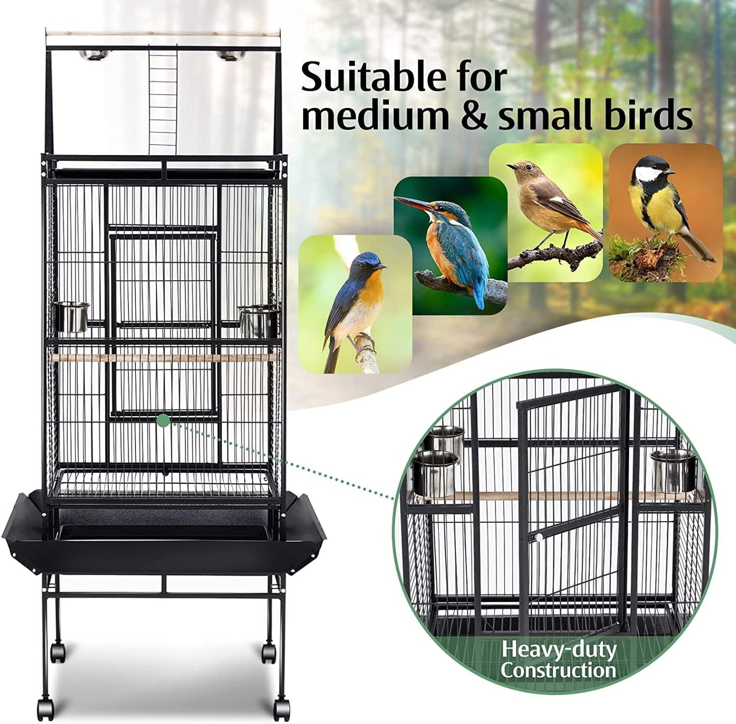 Bird Cage Large Size 81L x 76W x 173H centimeters