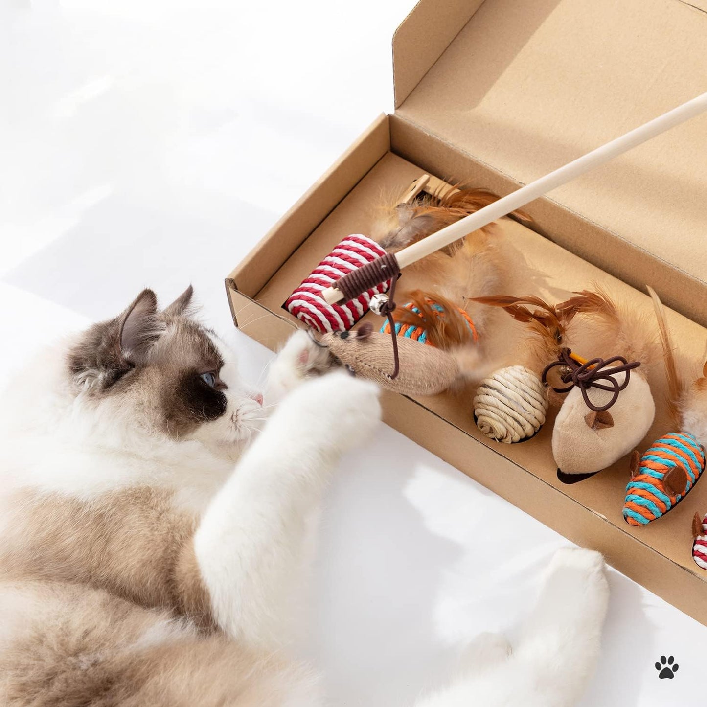 7-pcs Cat Feather Toy Set