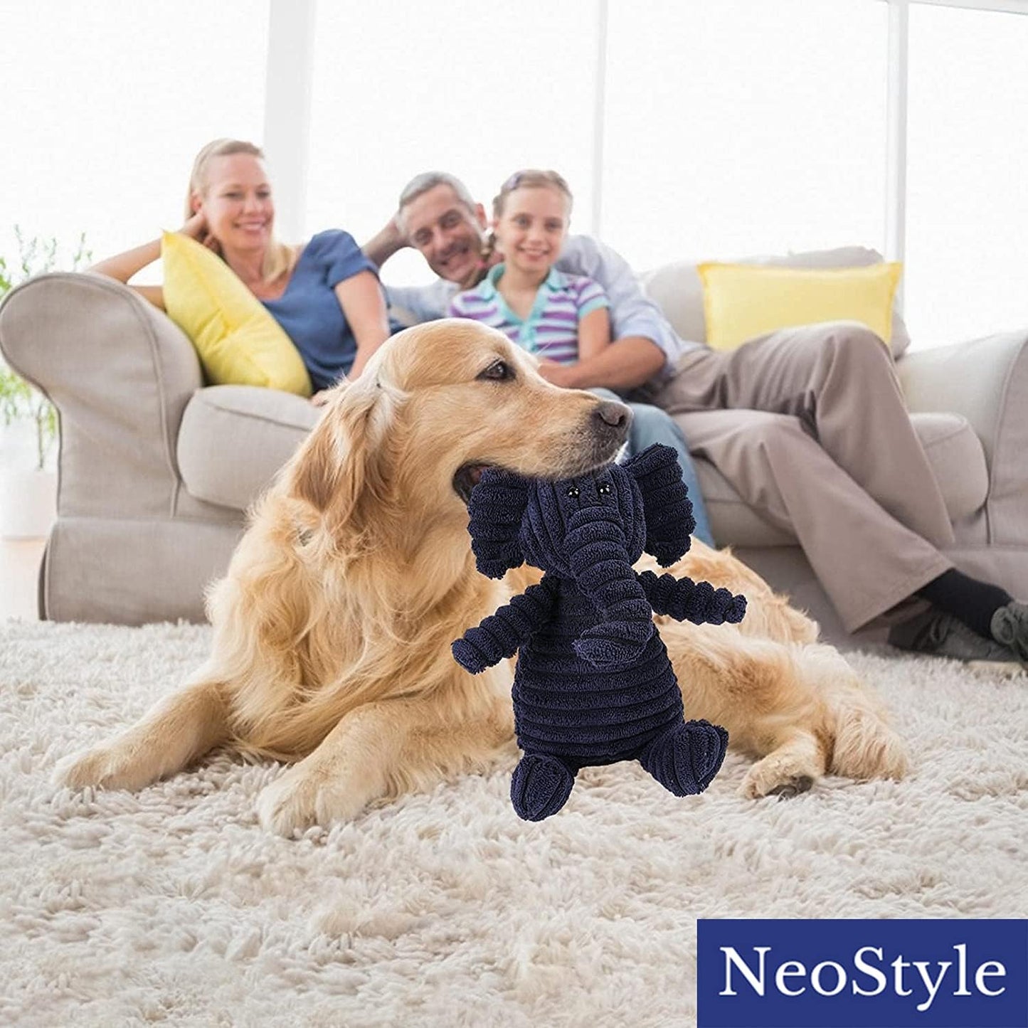 Dog Toys,Plush Corduroy Durable Dog Toy,Squeaky Plush Toys,Puzzle Toy for Dogs,Molar Training Toy,Funny Chew Durable Interactive Cotton Toys,Large Dog Teething Toys