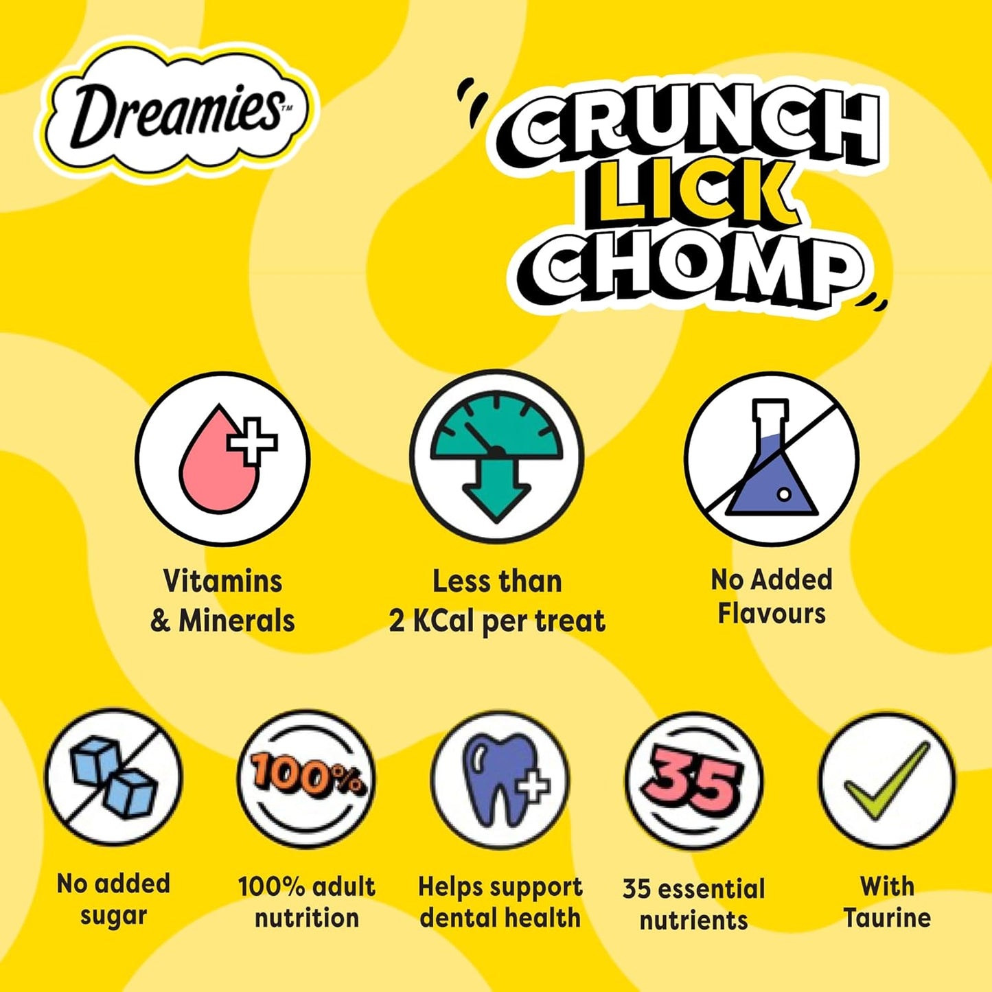 Dreamies Cat Treats with Savoury Salmon, 60g Cat Treats, Crunchy on the Outside, Soft on the Inside Salmon Cat Treat