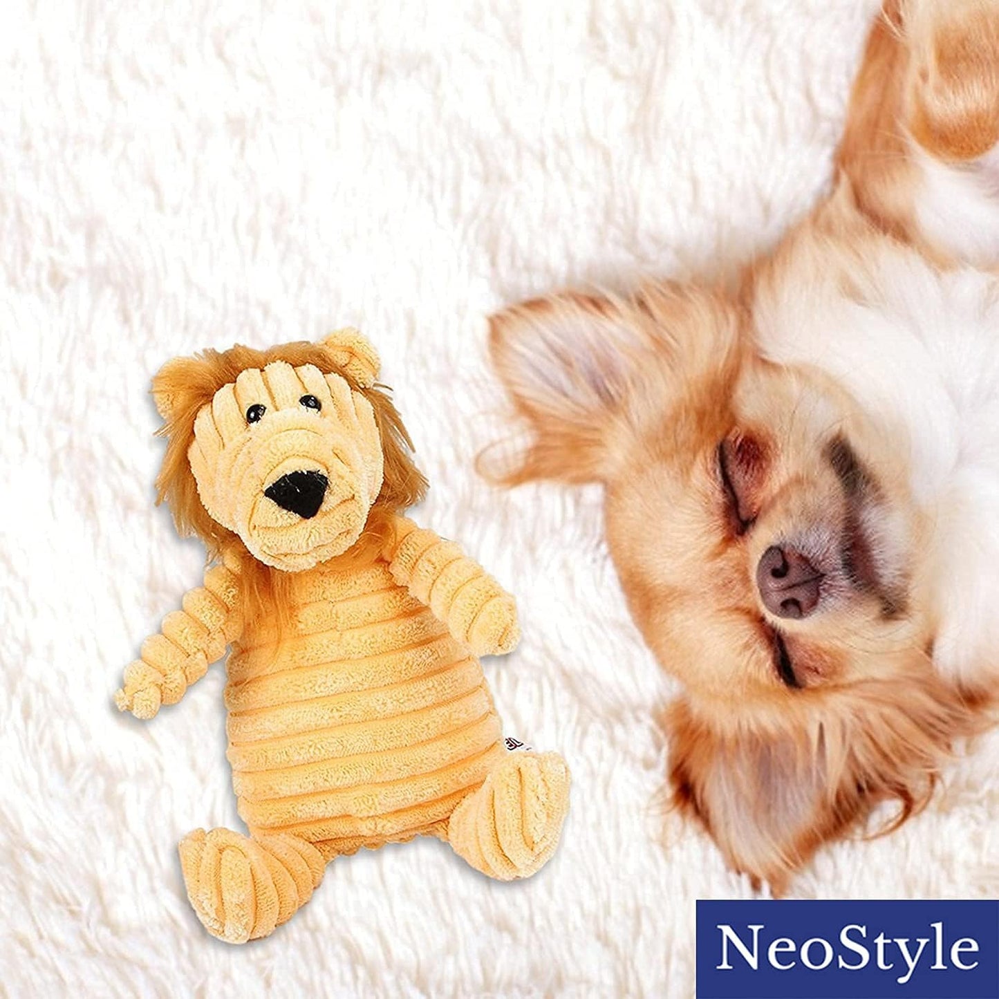 Dog Toys,Plush Corduroy Durable Dog Toy,Squeaky Plush Toys,Puzzle Toy for Dogs,Molar Training Toy,Funny Chew Durable Interactive Cotton Toys,Large Dog Teething Toys