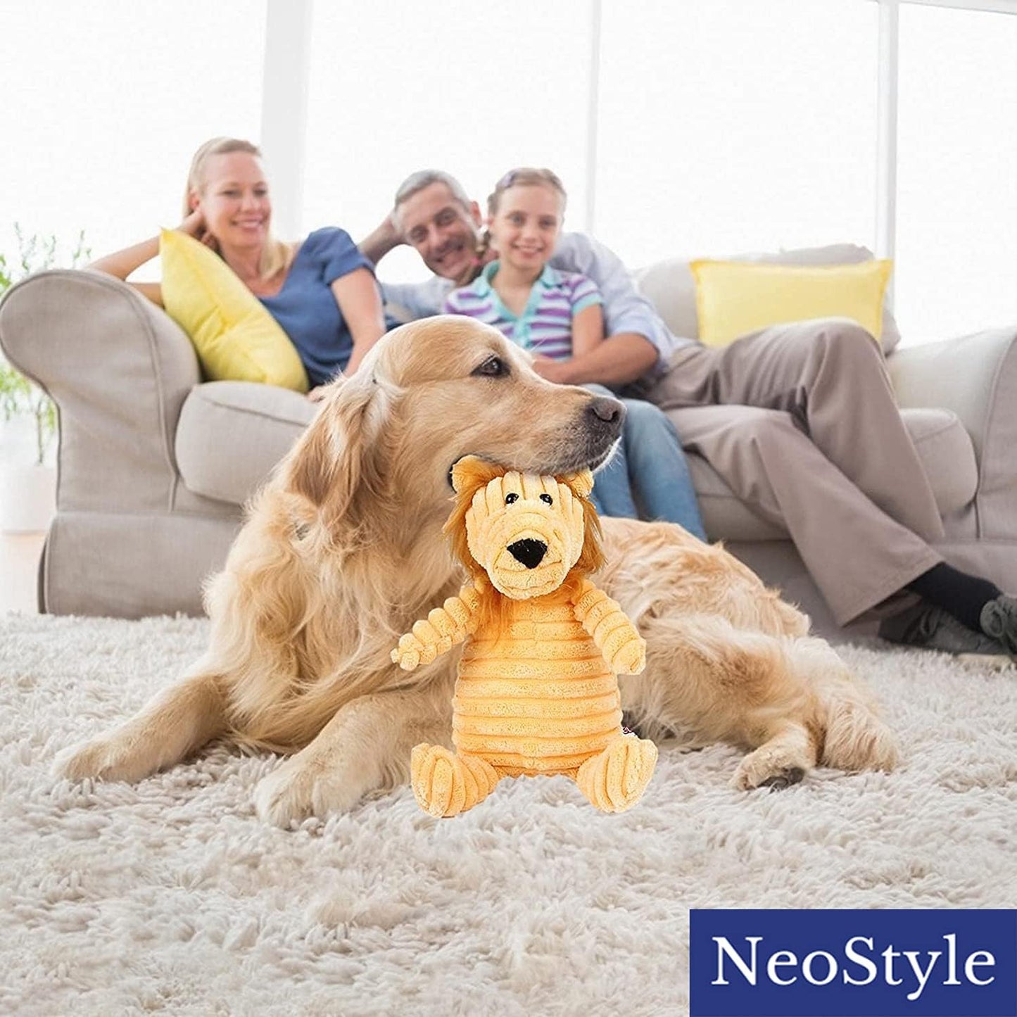 Dog Toys,Plush Corduroy Durable Dog Toy,Squeaky Plush Toys,Puzzle Toy for Dogs,Molar Training Toy,Funny Chew Durable Interactive Cotton Toys,Large Dog Teething Toys