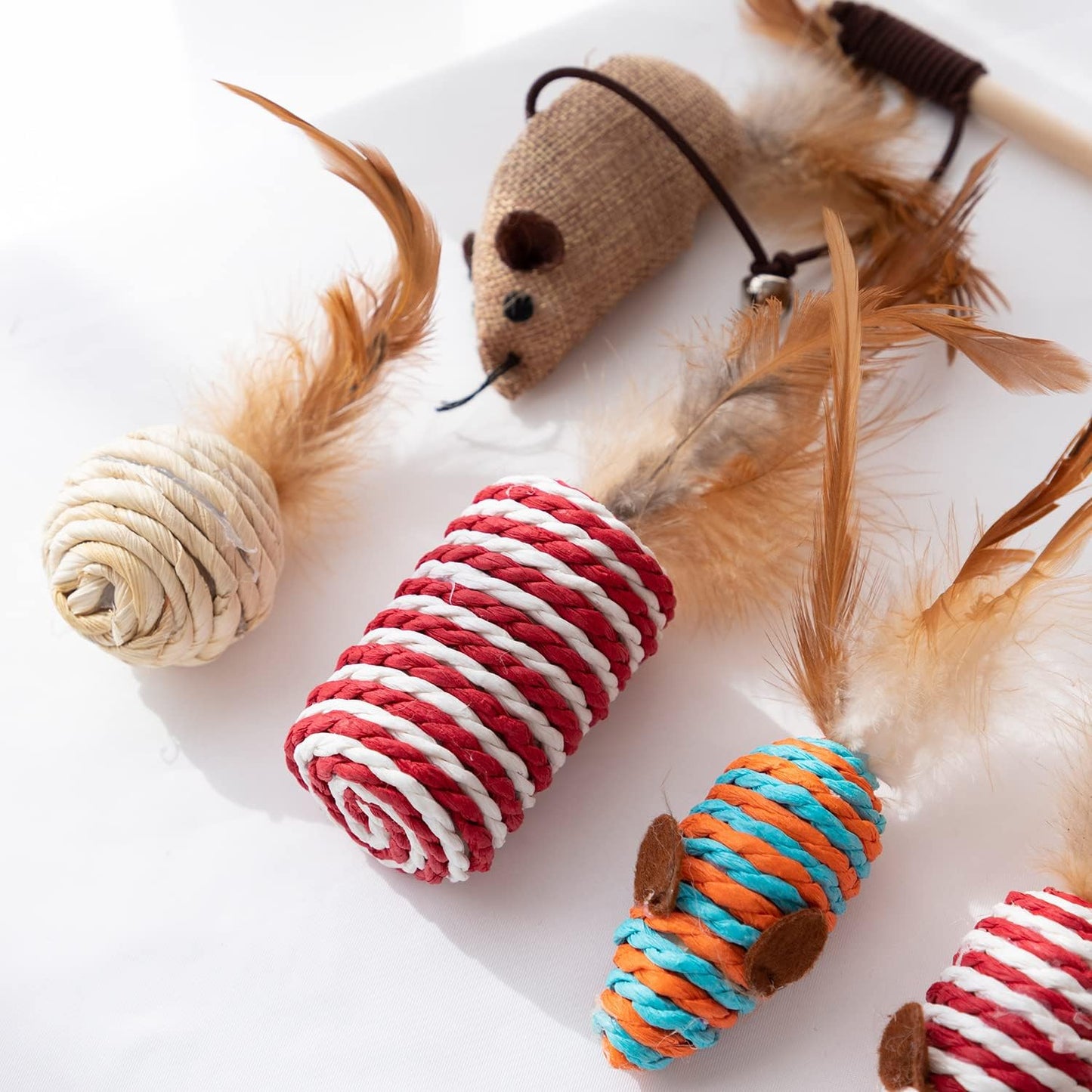 7-pcs Cat Feather Toy Set