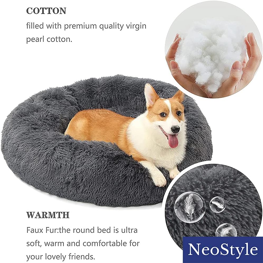 Cat Beds for Indoor Cats,Plush Pet Bed,Cat Sleeping Bed,Machine Washable Dog Bed,Snooze Sleeping Cozy Kitty Teddy Kennel,for Small Medium Large Pets