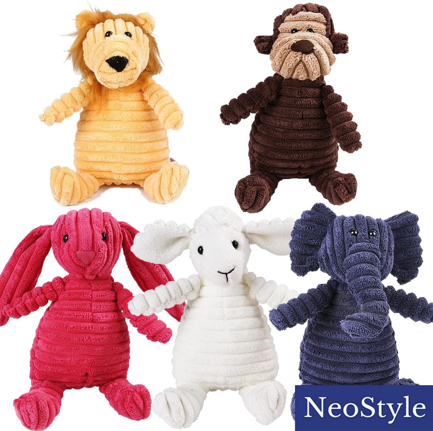 Dog Toys,Plush Corduroy Durable Dog Toy,Squeaky Plush Toys,Puzzle Toy for Dogs,Molar Training Toy,Funny Chew Durable Interactive Cotton Toys,Large Dog Teething Toys