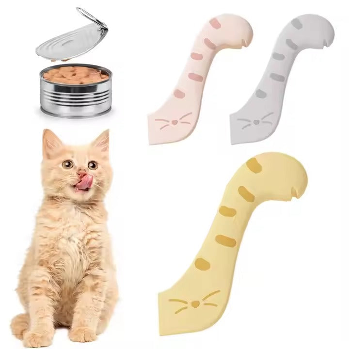 Pet Canning Spoon Silicone Can Opener Fresh-keeping Can Seal Lid Cover for Dog Cat Wet Cans Food Storage Lids for Pets Dogs Cats