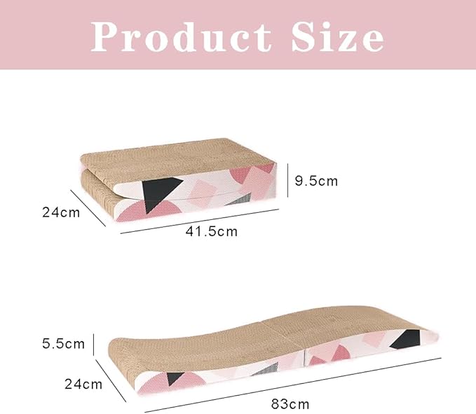 Cat Scratching Board, Indoor Cat Scratching Board with Catnip, Wear-resistant, Protect Furniture from Damage, Suitable for Cats(Foldable)