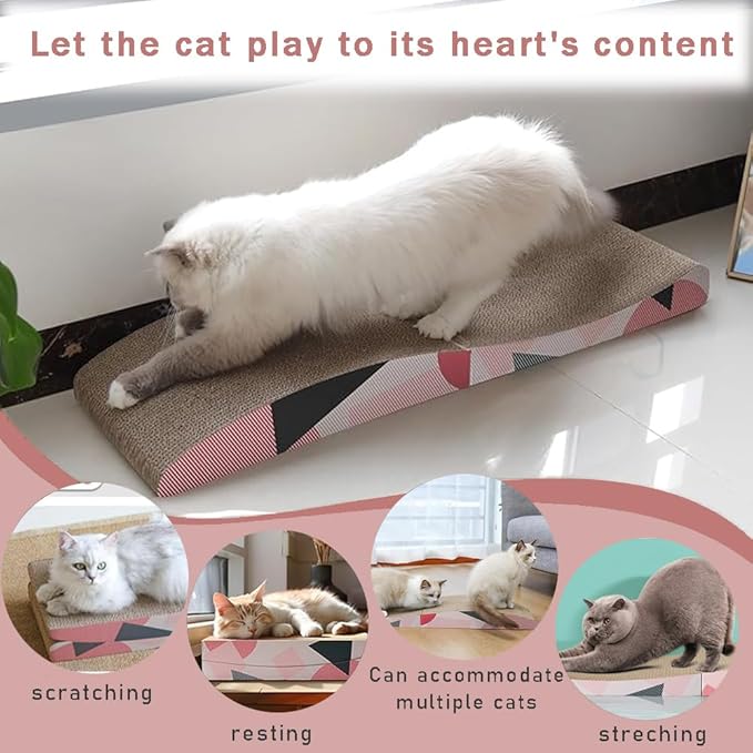 Cat Scratching Board, Indoor Cat Scratching Board with Catnip, Wear-resistant, Protect Furniture from Damage, Suitable for Cats(Foldable)