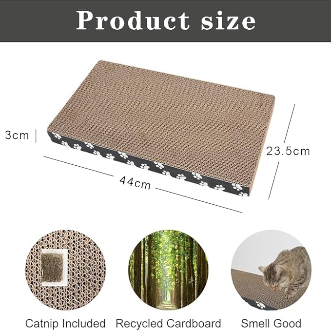 Cat Scratching Board, Indoor Cat Scratching Board with Catnip, Wear-resistant, Protect Furniture from Damage, Suitable for Cats(Straight board(1pc))
