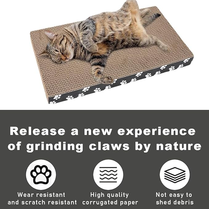Cat Scratching Board, Indoor Cat Scratching Board with Catnip, Wear-resistant, Protect Furniture from Damage, Suitable for Cats(Straight board(1pc))