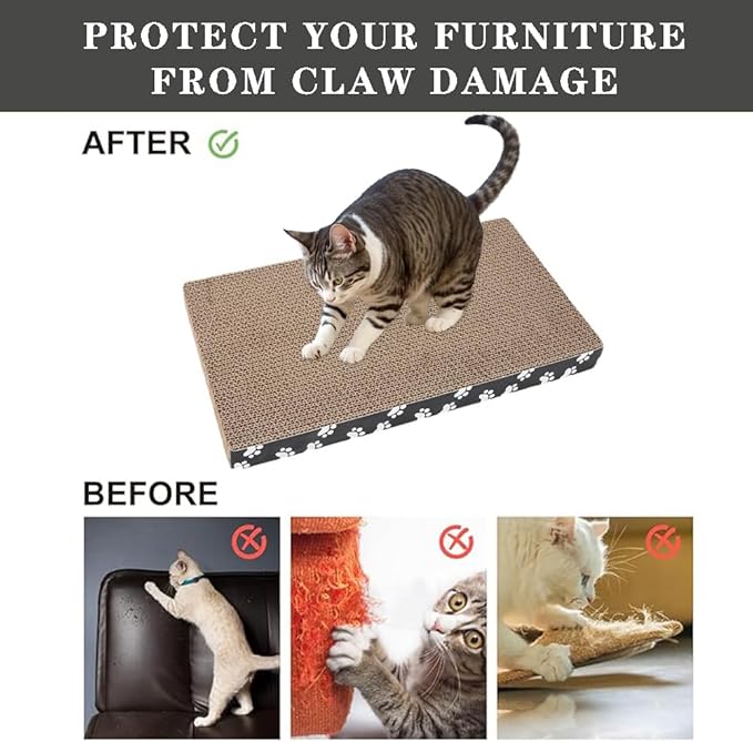 Cat Scratching Board, Indoor Cat Scratching Board with Catnip, Wear-resistant, Protect Furniture from Damage, Suitable for Cats(Straight board(1pc))