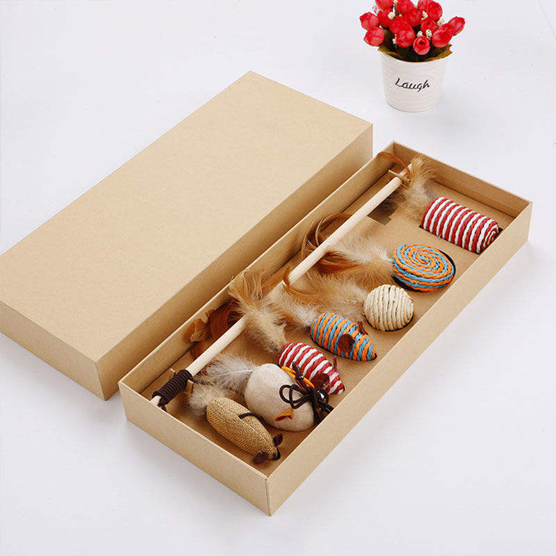 7-pcs Cat Feather Toy Set