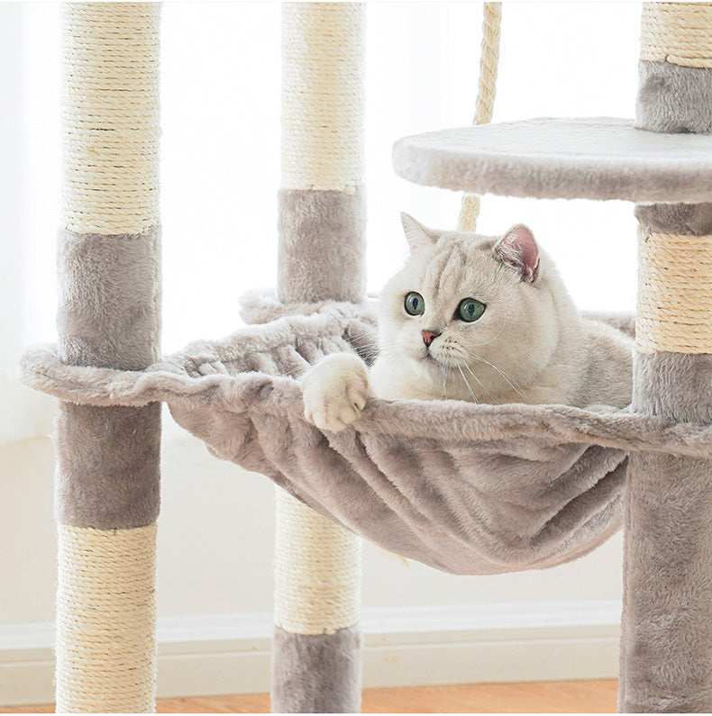 Cat Tree 4 Layers Gray 56L x 45W x 143H Centimeters