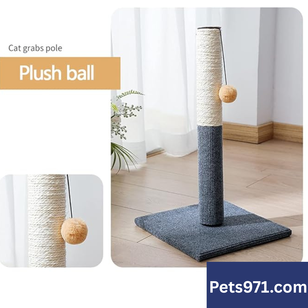 Small Cat Scratching Post Grey