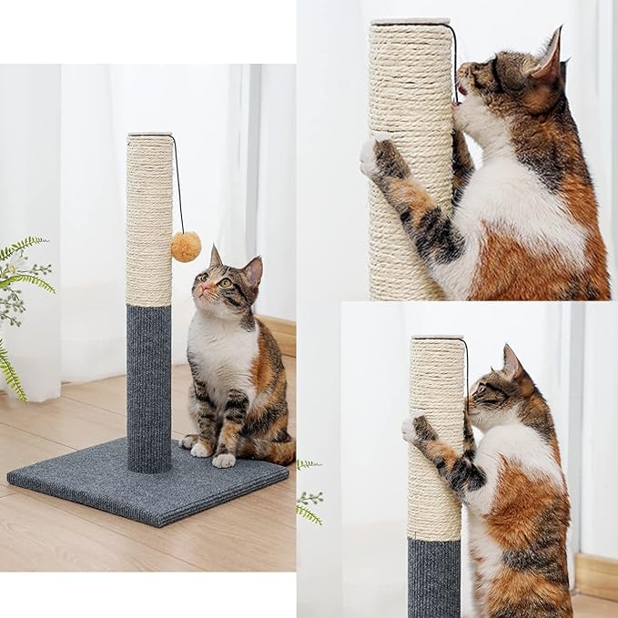 Small Cat Scratching Post Grey