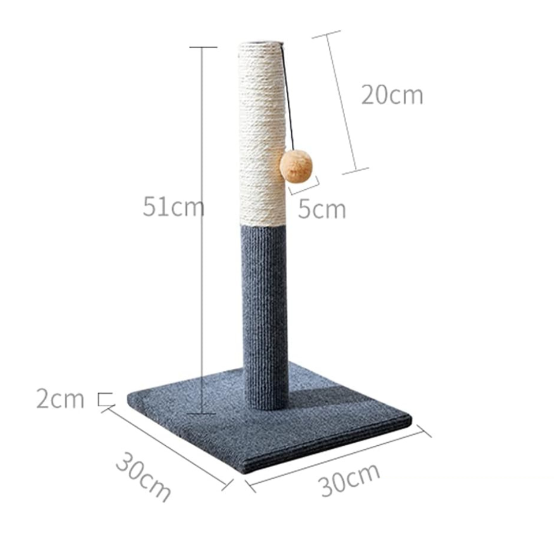 Small Cat Scratching Post Grey