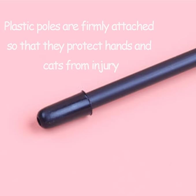 Cat Teaser Wand with Colorful Bell- 1pc (Random color)