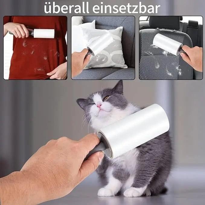 Pet Lint Roller for Cats and Dogs – Wooden Handle, 3 Rollers with 90 Sheets, Extra Sticky Hair Remover for Clothes, Furniture, Beds & Cars Pets971.com