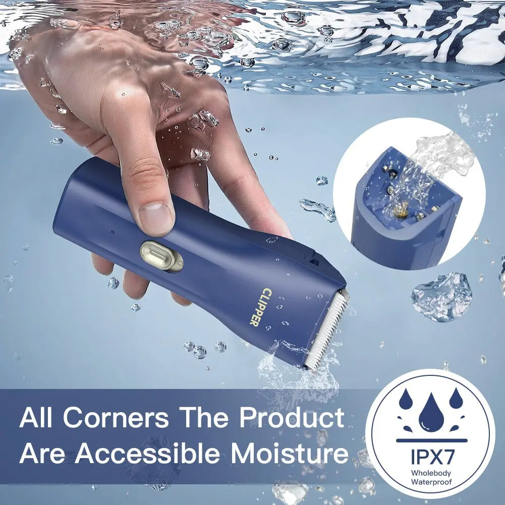 Waterproof Electric Pet Hair Trimmer for Cats – Quiet Cordless Clippers for Matted & Long Hair with Stainless Steel + Ceramic Blade & Storage Bag Pets971.com