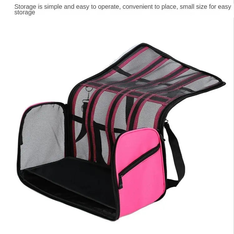 Cat Carrier Backpack 49cm Airline Approved Soft-Sided Pet Travel Bag with Mesh Ventilation | Portable Pet Carrier for Cats & Small Dogs (Up to 8kg) Pets971.com