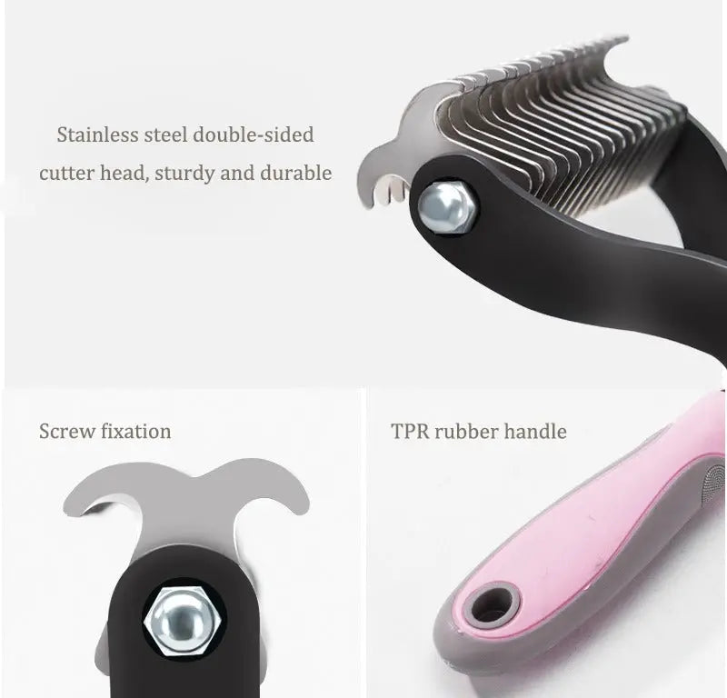 Premium Pet Hair Shedding Tool for Cats & Dogs – Gentle Deshedding Brush (Includes SEO for Pet Nail Clipper for Cats and Dogs) Pets971.com