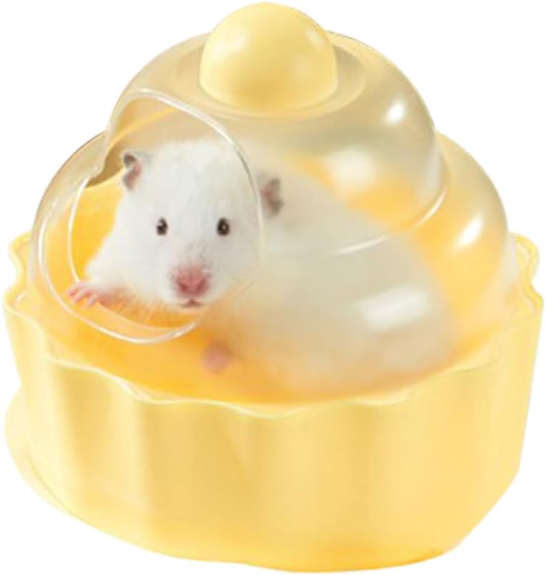 Large Hamster Sand Bathtub, Cute Clear Hamster Toilet Bathtub, Critter Habitat Decoration, Dwarf Critter Sandbox Dust Bathtub, Critter Bathroom Hamster Cage Accessories