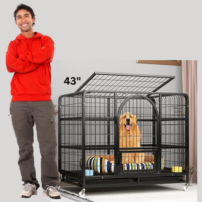 43inches Dog Cage Large Size 110X72X96cm