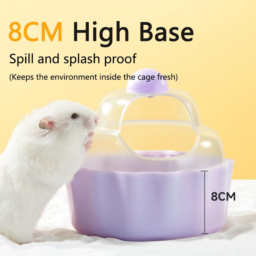 Large Hamster Sand Bathtub, Cute Clear Hamster Toilet Bathtub, Critter Habitat Decoration, Dwarf Critter Sandbox Dust Bathtub, Critter Bathroom Hamster Cage Accessories