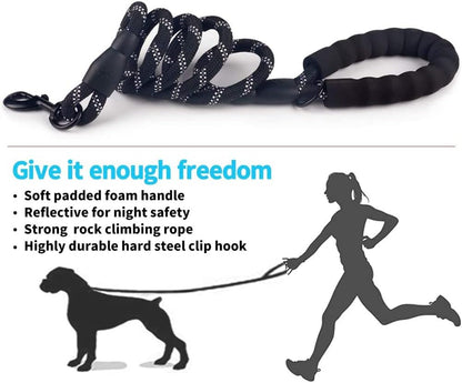 Durable Nylon Non-Slip Leash With Comfortable Padded Handle And Highly Reflective Leash For Medium To Large Dogs，Carry-On Litter Box