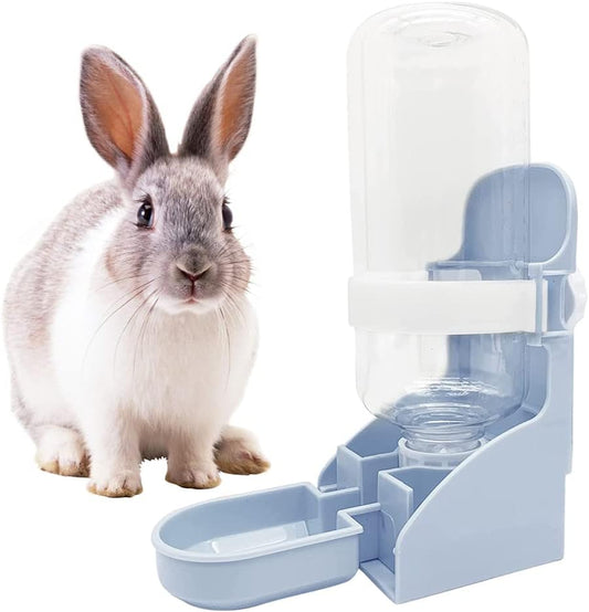 Rabbit Water Bottle, 500ml Hanging Rabbit Water,Non-Leaking Water bowl Dispenser, Suitable for Rabbits Chinchillas, Guinea pigs, Hedgehogs, Ferrets (blue (500ml)