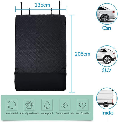 Cargo Liner for Dogs,135 * 200cm Waterproof Non-Slip Pet Cargo Cover Dog Cushion,Car Trunk Cover,Anti-Dirty Quilted Oxford Fabric Trunk Protection Seat Cover for SUV, Car(black(135 * 200cm)