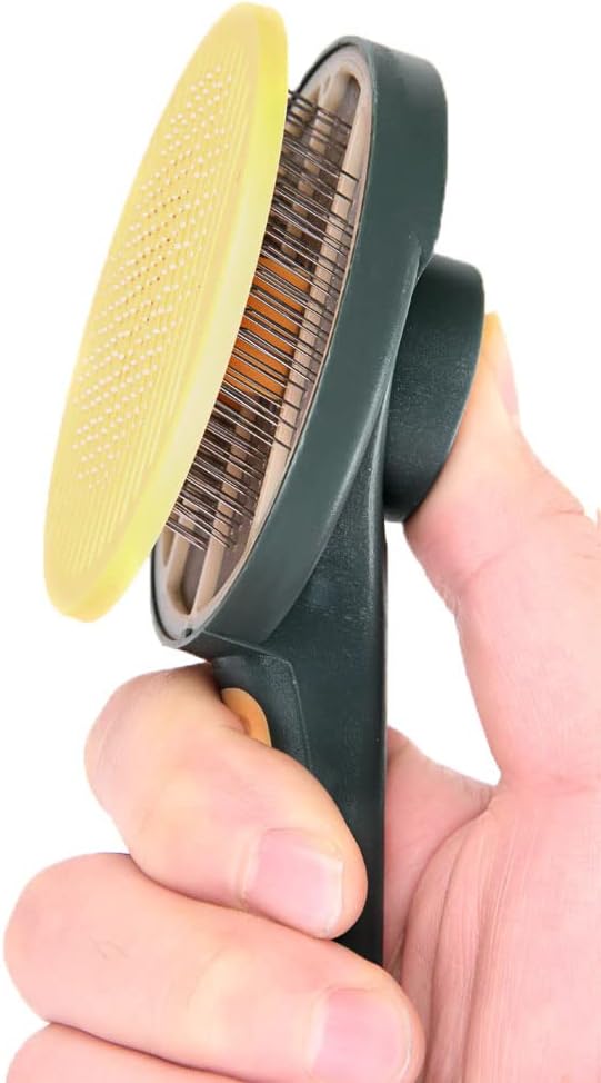 Cat Brushes Self Cleaning,Cat Grooming Brush Tool for Indoor Cats and Dogs,Cat Brush for Shedding,Cat Hair Brush,Gently Removes Loose Undercoat, for Pet Massage