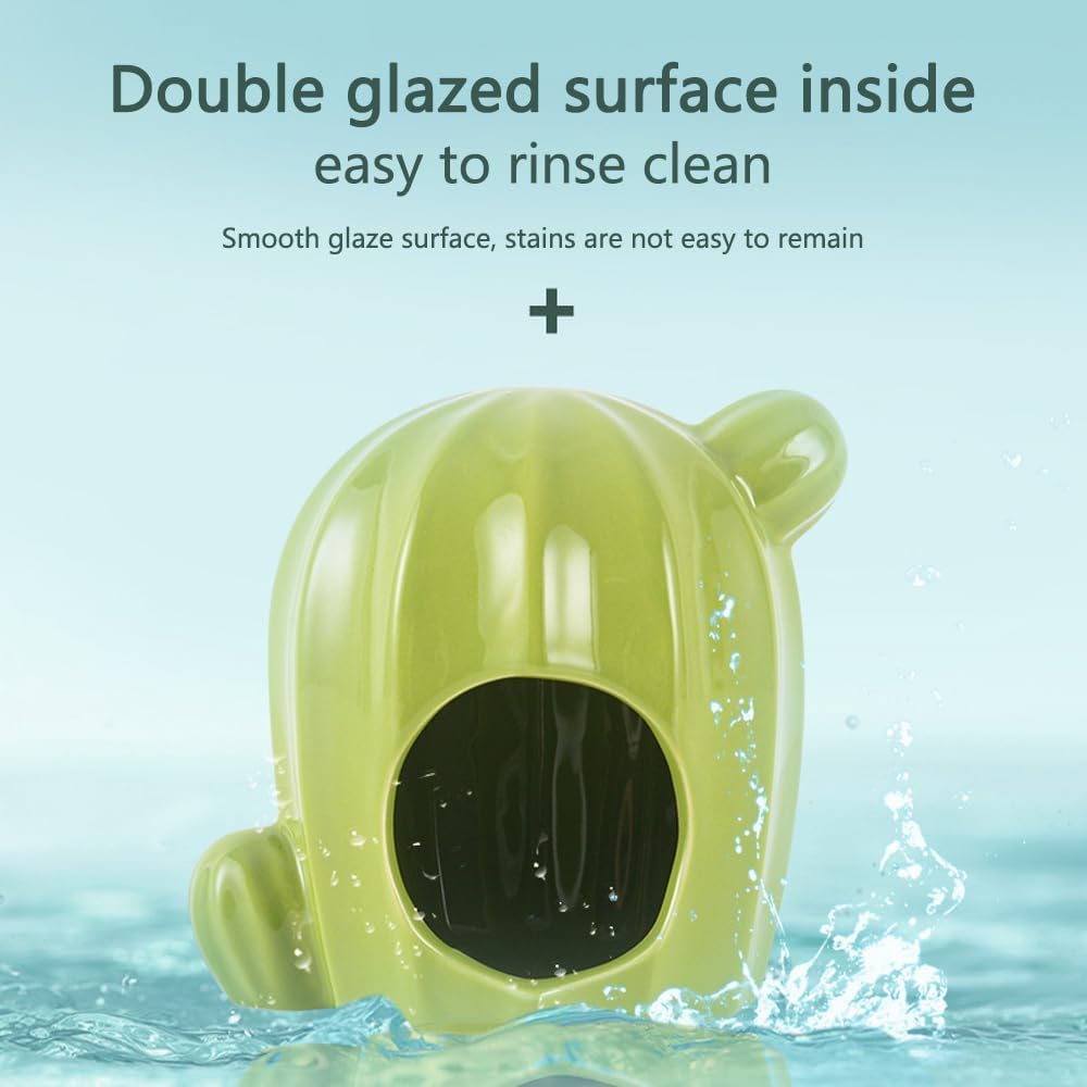 مخبأ سيراميك كبير جدًا للهامستر، موئل هامستر بارد في الصيف، سرير بارد، ملحقات هامستر، كهف منزل مضاد للعض للفئران 